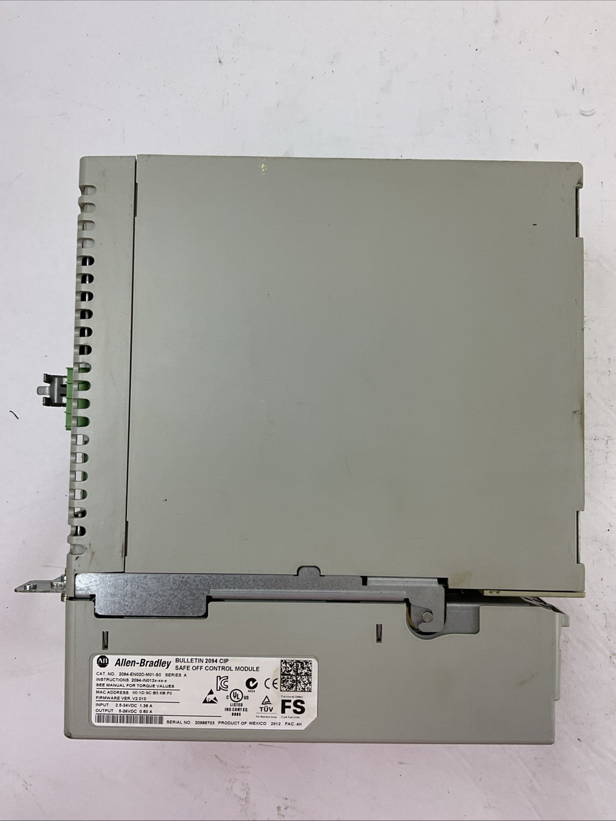 ALLEN BRADLEY 2094-BC02-M02-M INTERGRATED AXIS POWER MODULE 2094-EN02D-M01-S0