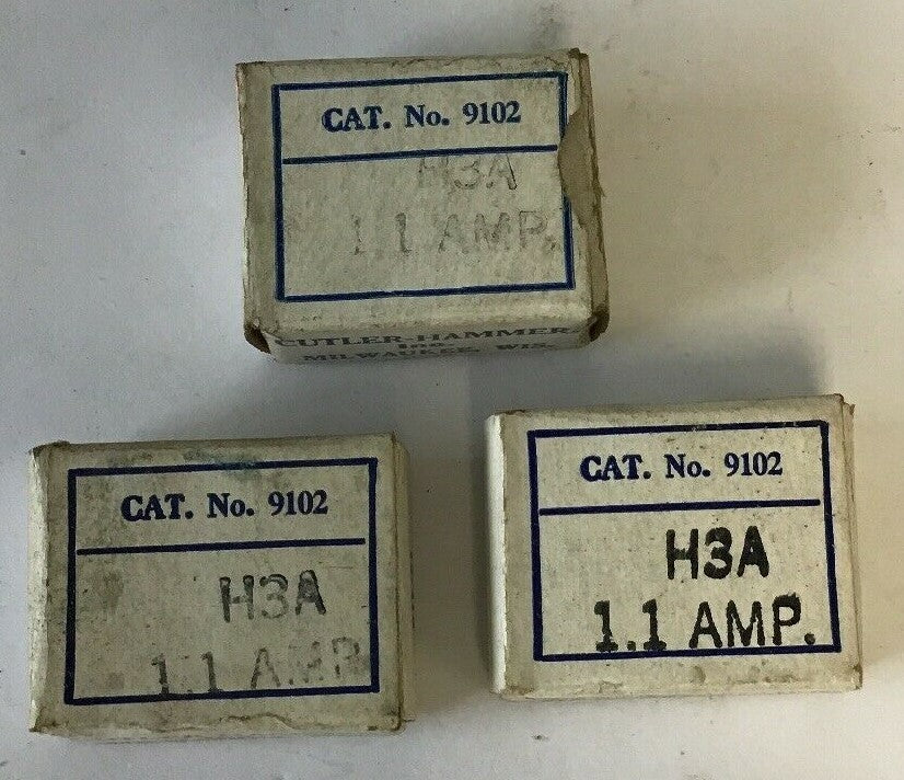CUTLER HAMMER 9102 H3A 1.1AMP HEATER****LOTOF3****