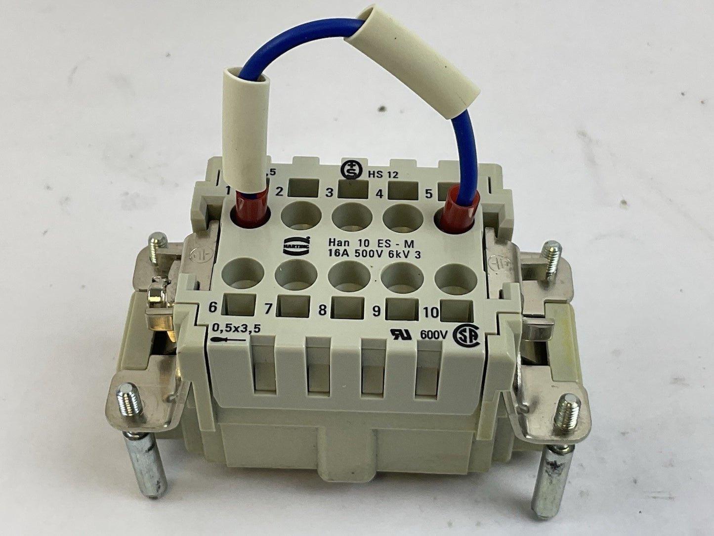 HARTING HAN 10ES-M INDUSTRIAL MALE CONNECTOR 16 A 500 V HAN10ESM