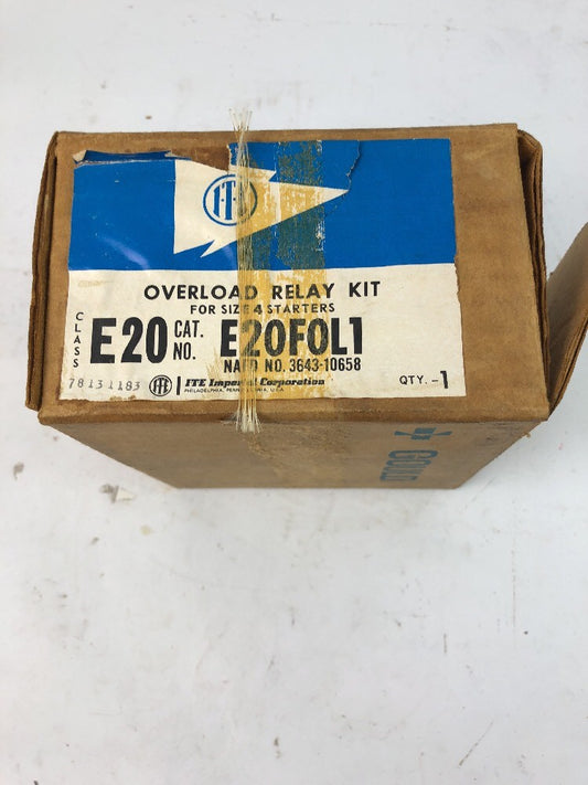 ITE OVERLOAD RELAY KIT SIZE 4 STARTERS CLASS E20 TYPE E20F0L1