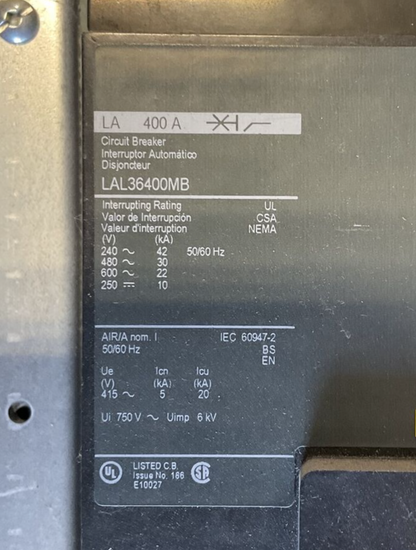 SQUARE D MH62WP TYPE3R 400A 3POLE MAIN W/ QTY8 50A 2POLE PANEL
