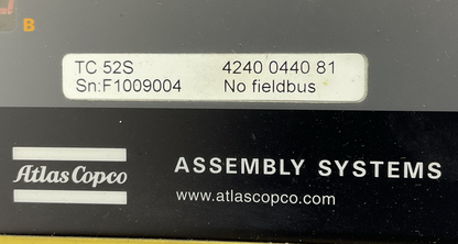 ATLAS COPCO TC52S- N ASSEMBLY SYSTEMS CONTROLLER 480V 20A 3PH 5A 50-60HZ