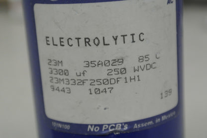 GE 23M332F250DF1H1 ELECTROLYTIC CAPACITOR / 3300µF / 250WVDC