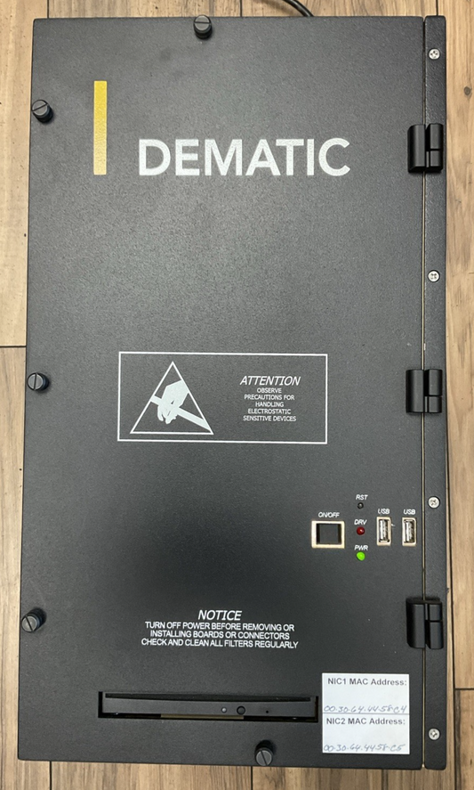 SYSTEL DEMATIC SBX2003 2003RAP-1000 REV C INDUTRIAL COMPUTER 120VAC/240VAC 8A/4A