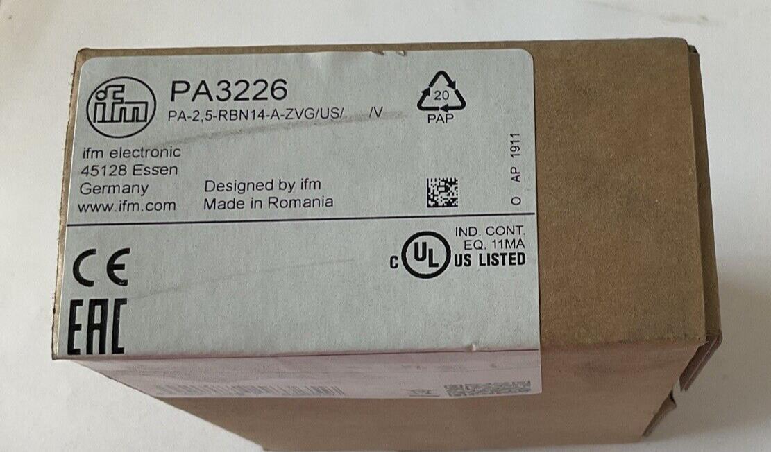 IFM PA3226 TRANSMITTER 32VDC 290PSI 20BAR 2000KPA  1/4NPT
