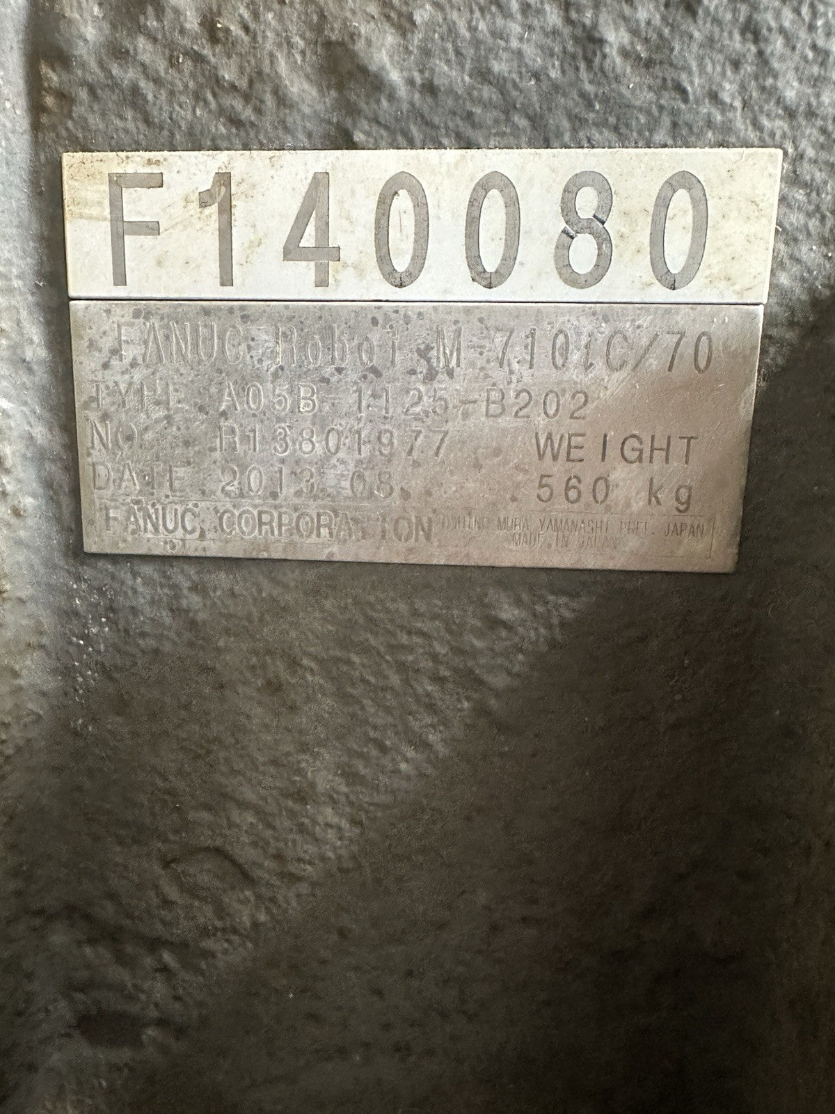 FANUC M710iC/70 ROBOT FOUNDRY PRO & R30iB CONTROLLER **ONLY 42 HOURS!!!**