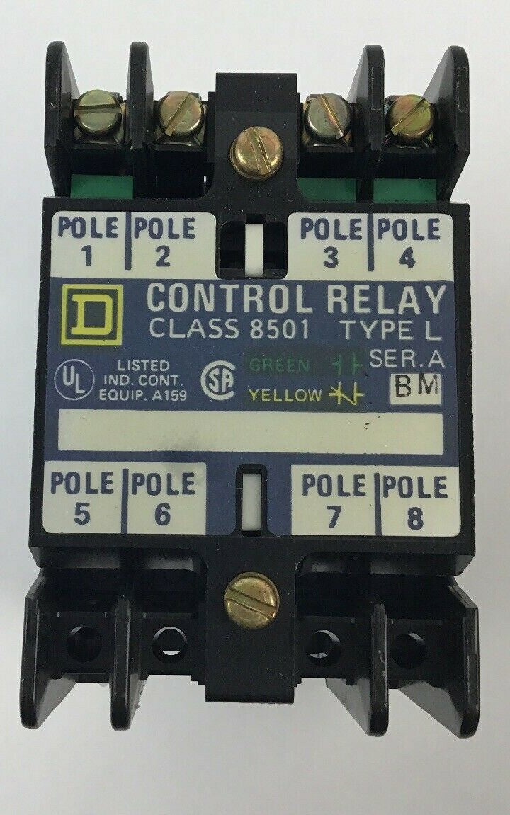 SQUARE D 8501 L0-30 MAGNETIC CONTROL RELAY SER.A COIL12060/110-50 BM