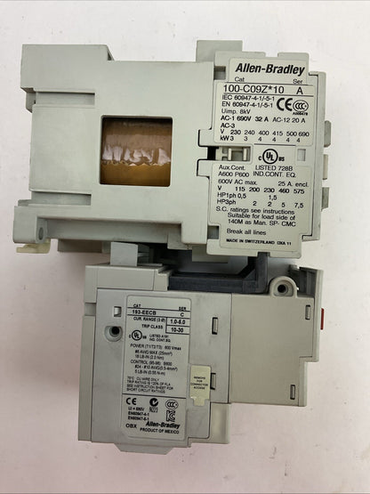 ALLEN BRADLEY STARTER (100-C09Z*10 COIL 24VDC + 193-EECB 1.0-5.0A)