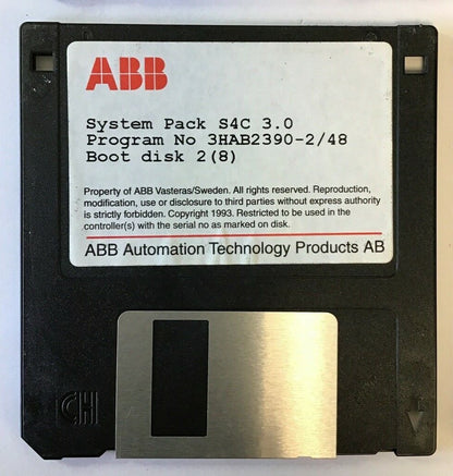 ABB SYSTEM PACK S4C 3.0 PROG.# 3HAB2390-2/48 BOOT DISCS 1-4