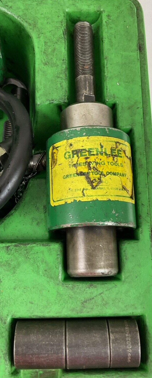 GREENLEE 7306 HYDRAULIC KNOCKOUT PUNCH-DRIVER SET W/PUNCHES AND DIES FOR