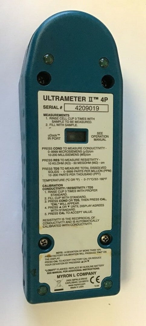 MYRON L COMPANY UNLTRAMETER II4P WATER INSTRUMENT