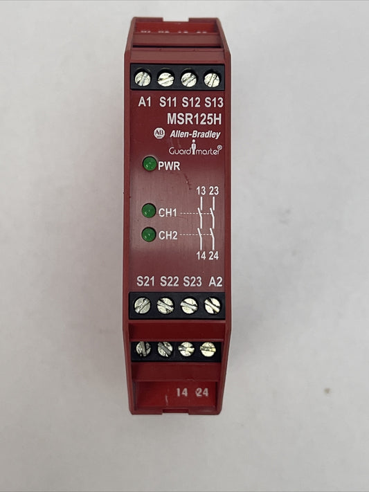 ALLEN BRADLEY 440R-D23166 MSR125H RELAY SUPPLY 24VDC OUTPUT AC15 250V 6A DC13