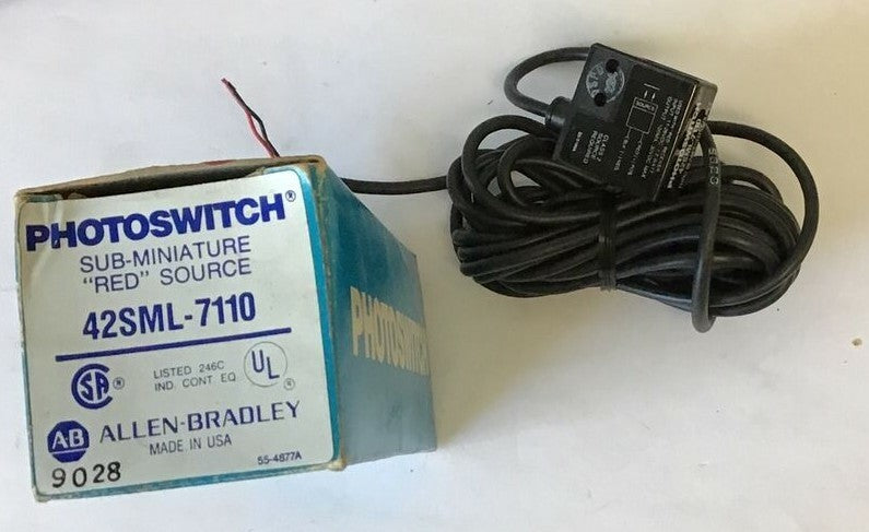 ALLEN BRADLEY PHOTOSWITCH 42SML-7110 SUB-MINIATURE "RED" SOURCE 30VDC CLASS2