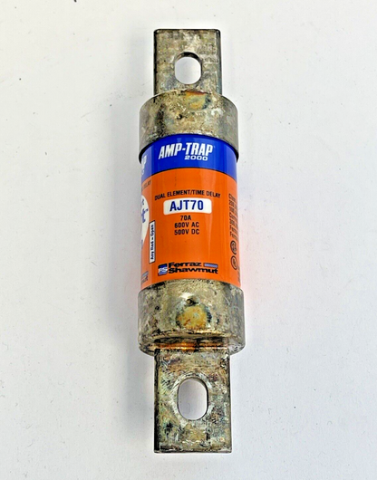 FERRAZ SHAWMUT - AJT70 - AMP-TRAP, DUAL-ELEMENT, TIME-DELAY 70A, 600VAC, 500VDC