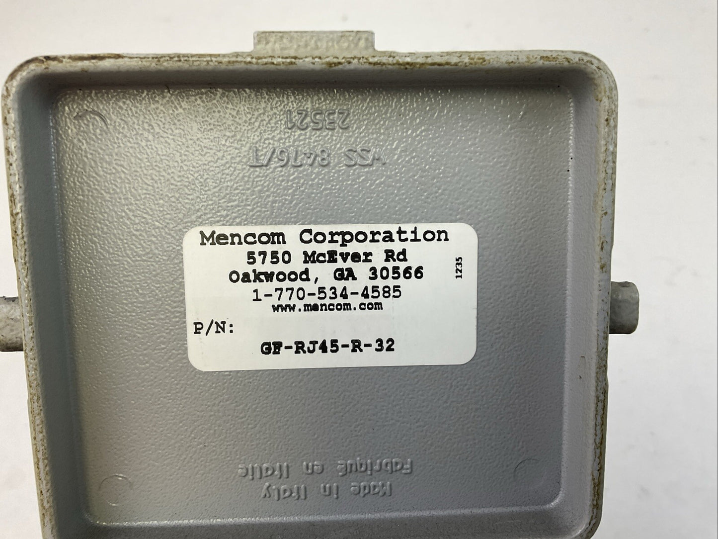 MENCOM GF-RJ45-R-32 PROGRAMMING DEVICE INTERFACE CONNECTOR 115VAC