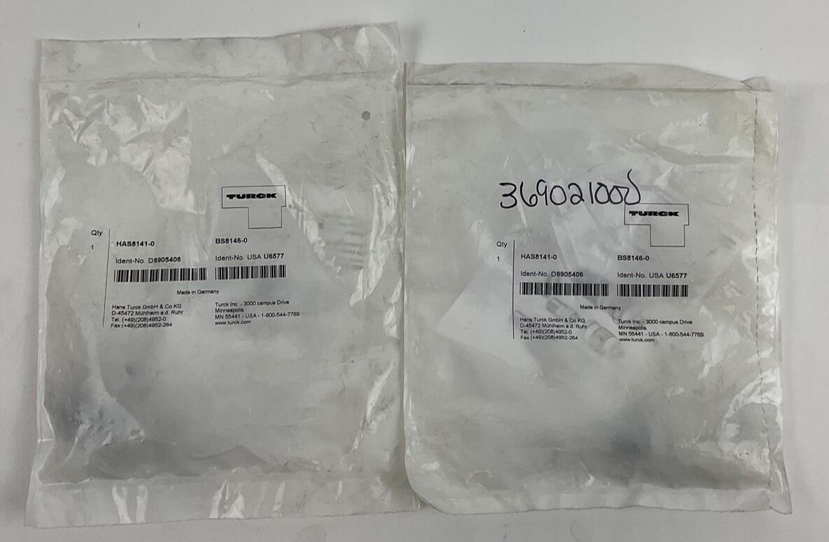 TURCK HAS8141-0 CIRCULAR CONNECTOR BS8146-0***LOTOF2***