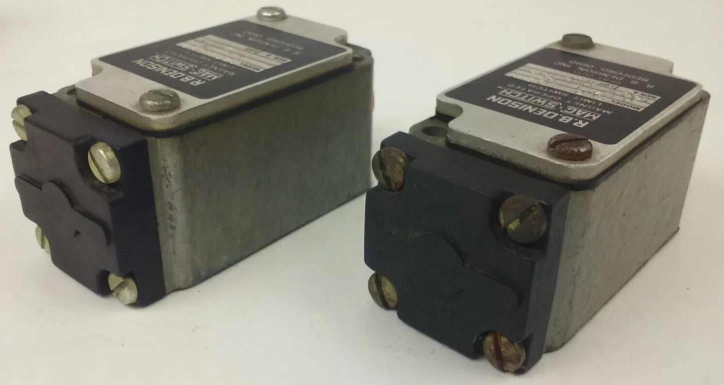 R.B.DENISON  SGO-8022 MAG OPERATED LIMIT SWITCH 6/60VDC, 100W.RES/IND, LOT OF 2