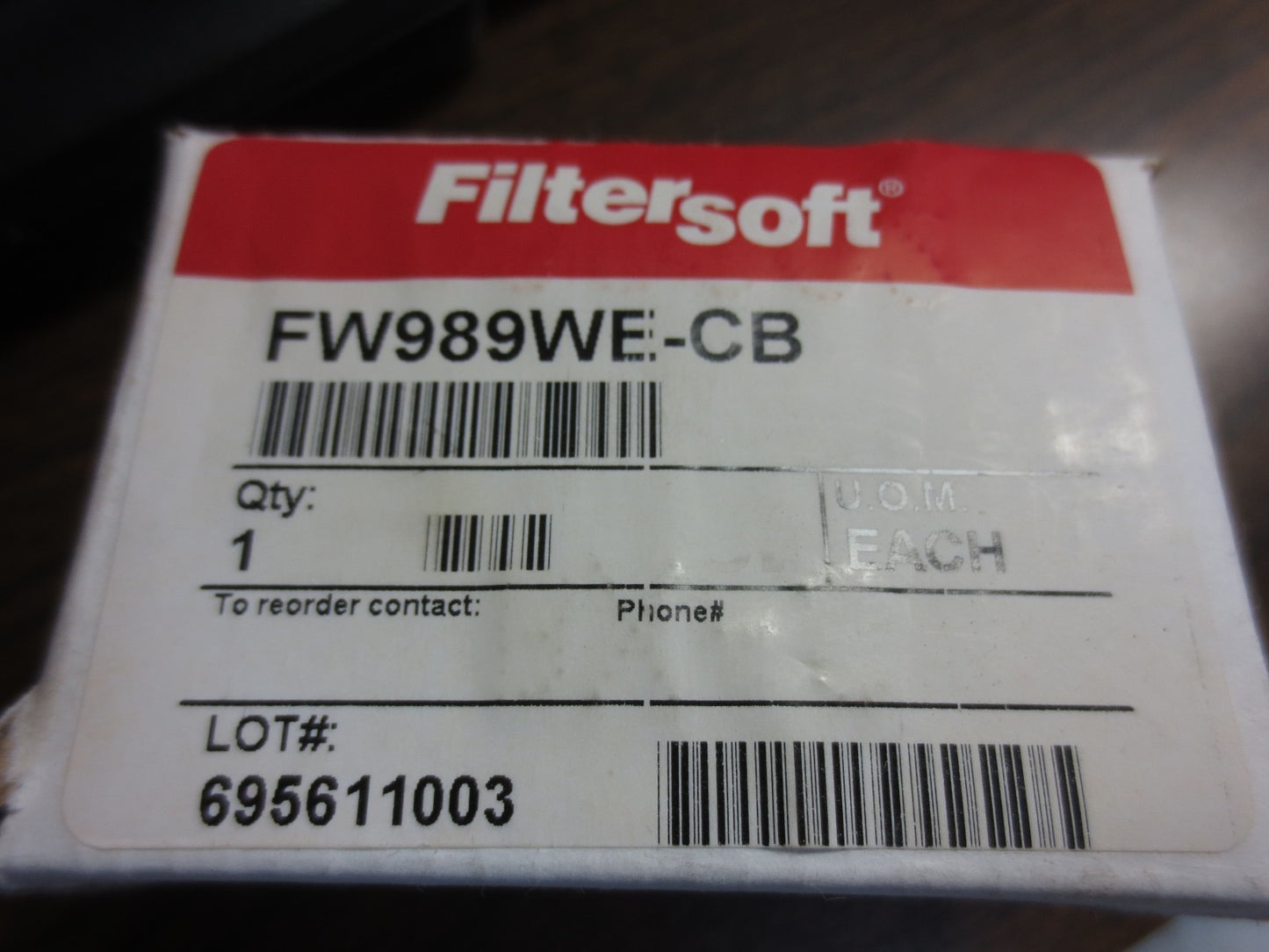 FILTER-SOFT / KILLER FILTER FW989WE-CB FILTER ELEMENT - NEW SURPLUS