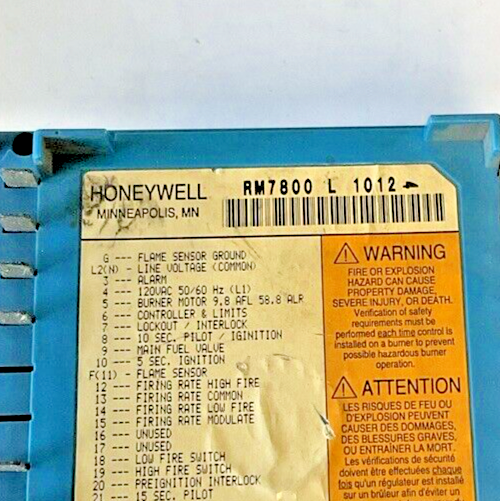 HONEYWELL RM7800 L 1012 BURNER CONTROL MODULE