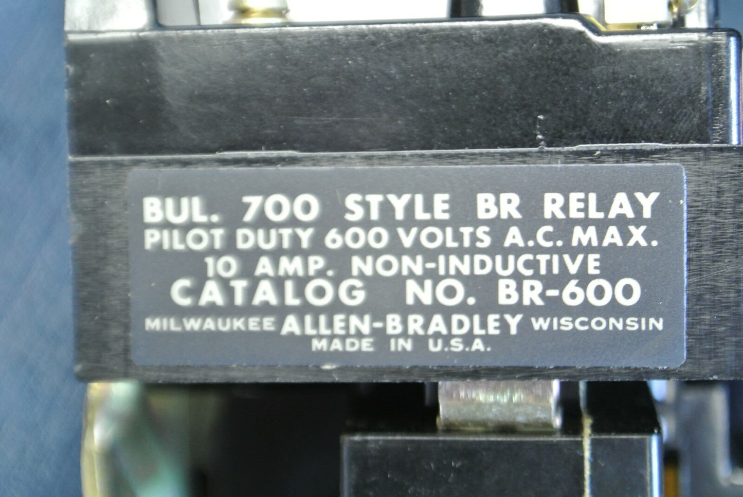 ALLEN-BRADLEY 700-BR600 TYPE BR AC RELAY 6 N.O. / 120V, 60Hz / NEW SURPLUS