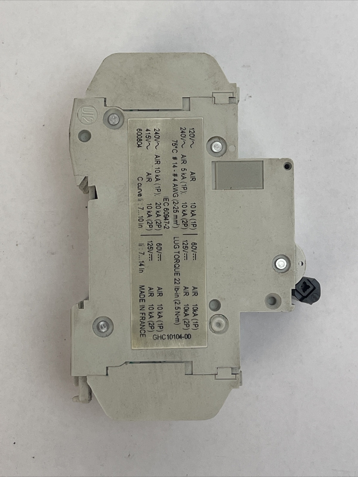 MERLIN GERIN 60138 MULTI9 C60 CIRCUIT BREAKER C 3A 240VAC 125VDC 2POLE