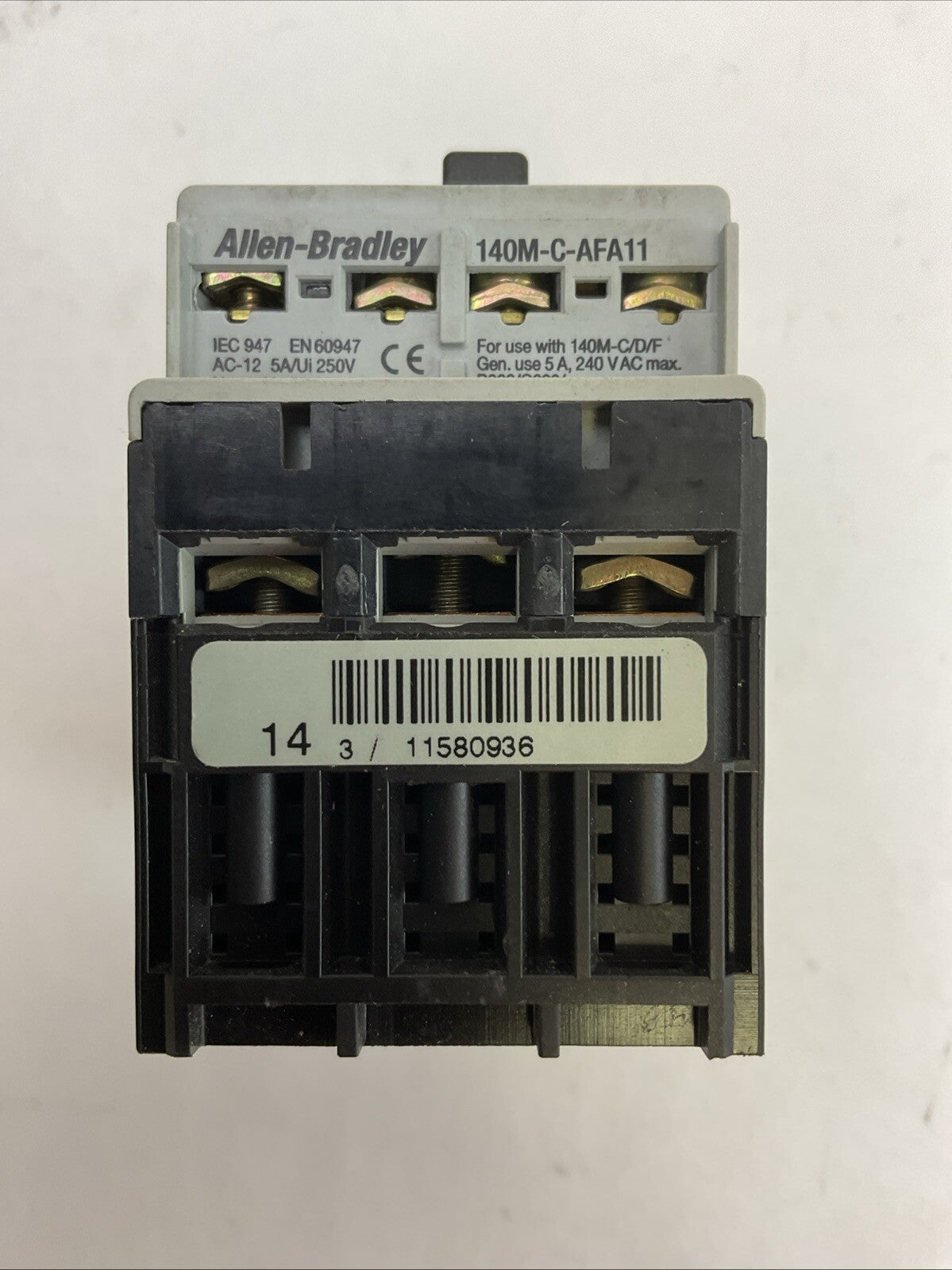 ALLEN BRADLEY 140M-C2E-B25 MOTOR CIRCUIT BREAKER SER B 1.6-2.5A TRIP