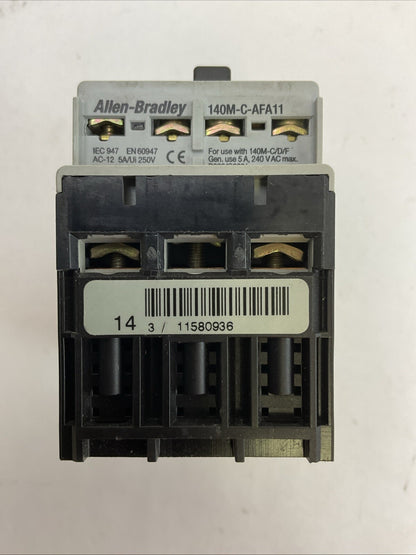 ALLEN BRADLEY 140M-C2E-B25 MOTOR CIRCUIT BREAKER SER B 1.6-2.5A TRIP