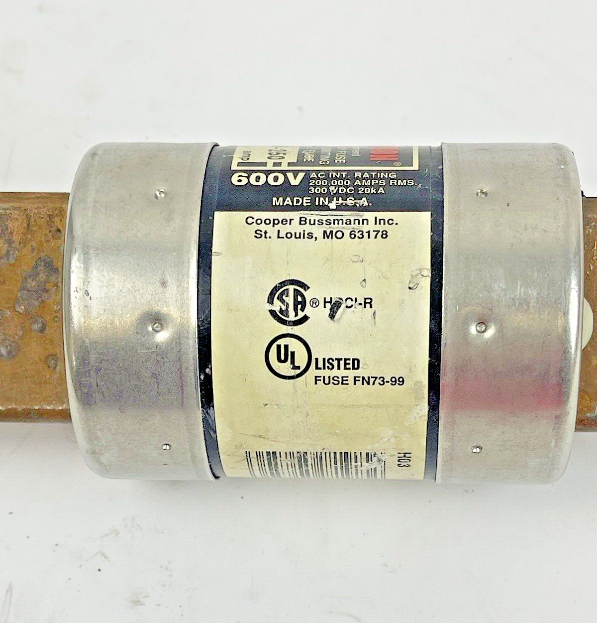BUSSMANN  FRS-R-250 FUSETRON DUAL ELEMENT  TIME-DELAY CURRENT LIMIT  600V