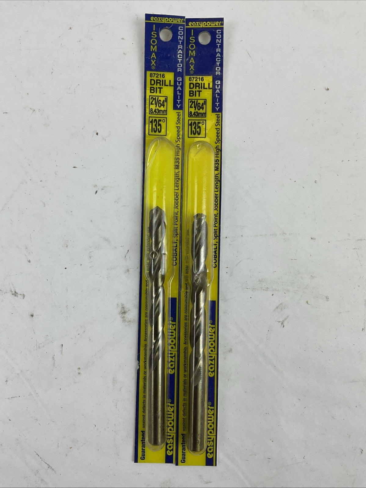EAZYPOWER 87216 21/64" 8.43mm 135° ISOMAX DRILL BIT CONTRACTOR QUALITY(LOT OF 2)