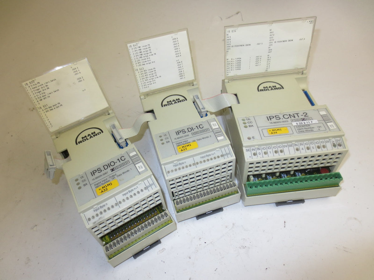 MAN ROLAND IPS.CNT-2 COUNTER MODULE + IPS.DI-1C DIGITAL INPUT +  IPS.DIO-1C I/O