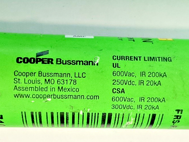 BUSSMANN FRS-R-50 FUSETRON FUSE CLASS RK5 600VAC 250VDC ***LOTOF6***
