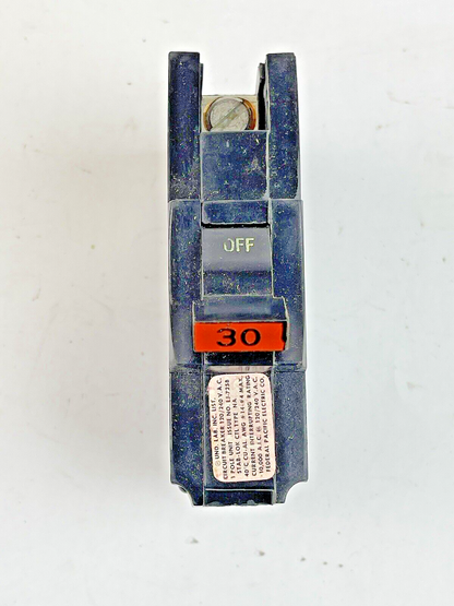 FEDERAL PACIFIC *BOX OF 7* STAB-LOK 30A, 1 POLE CIRCUIT BREAKERS