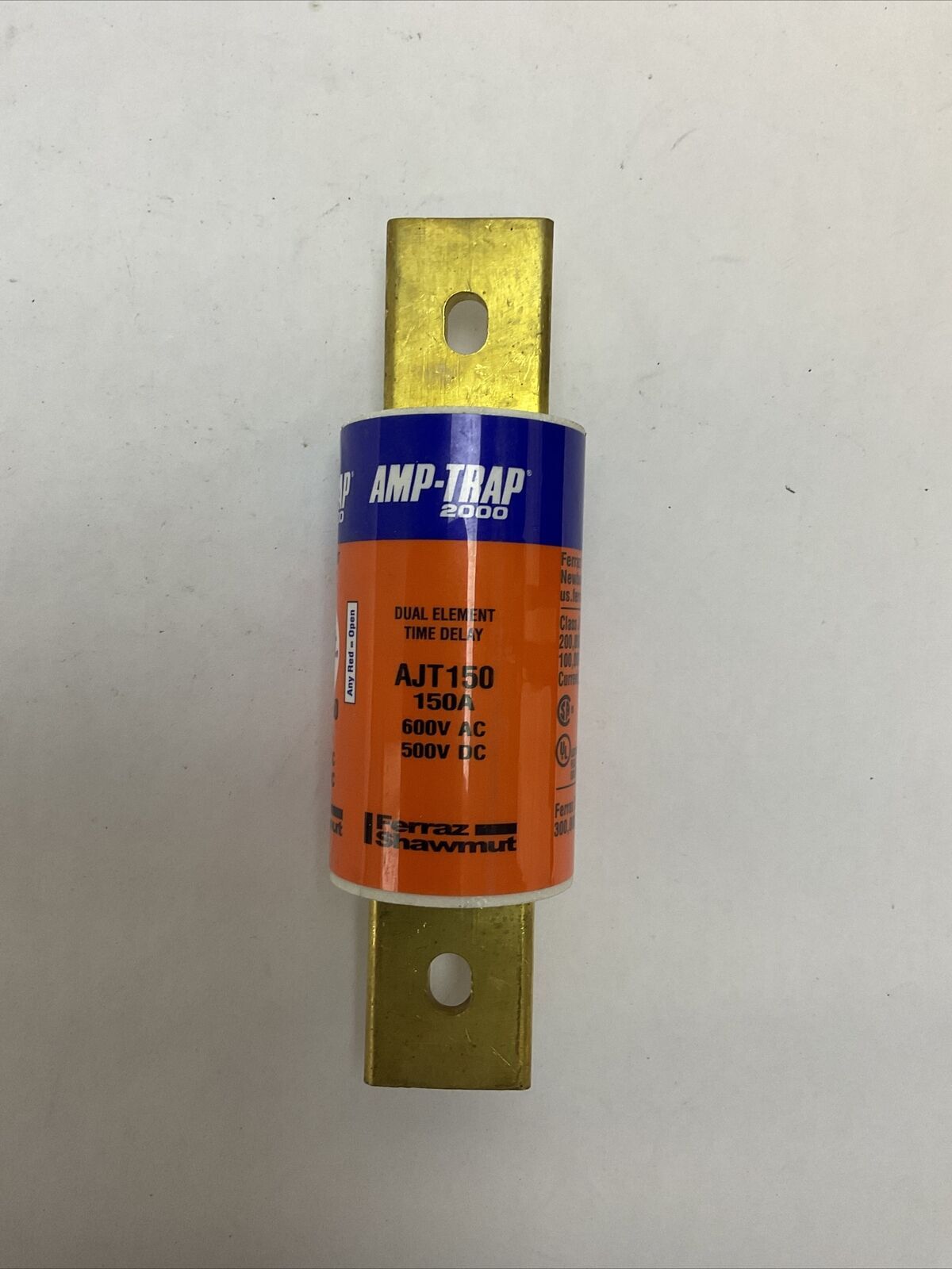 FERRAZ SHAWMUT AJT150 SMART SPOT AMP-TRAP 2000 150A 600VAC 500VDC DUAL ELEMENT
