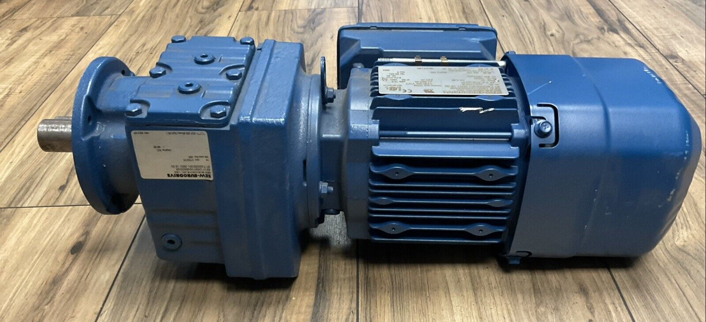 SEW-EURODRIVE RF37 DRS71S4BE05HR GEAR MOTOR HZ 60 rpm 1700/35 V230/460 YY/Y