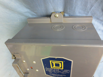 SQUARE D SD-9351 SAFLEX PLUG-IN UNIT - 30A, 3PH, 3WIRE, 240VAC FUSIBLE BUS PLUG