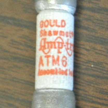 LOT of 4 / GOULD-SHAWMUT ATM6 AMP-TRAP® FUSE / 6A / 600V / NEW SURPLUS