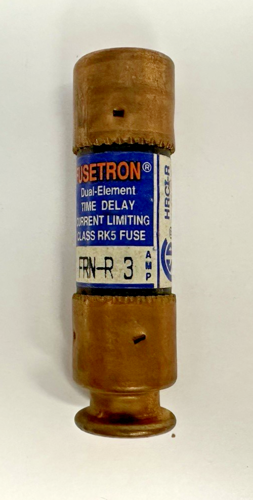 BUSSMANN FRN-R-3 FUSETRON DUAL ELEMENT TIME DELAY FUSE 3A 250V LOT OF 10