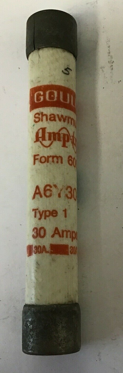 GOULD SHAWMUT A6Y30 AMP-TRAP FUSE 600VAC TYPE1 30AMP ***LOTOF4***