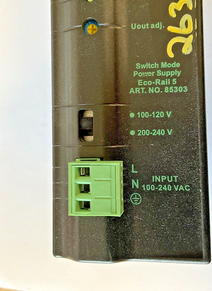MURR ELEKTRONIK ECO-RAIL 5-100-240-24 SINGLE PHASE SWITCH MODE POWER SUPPLY 240V