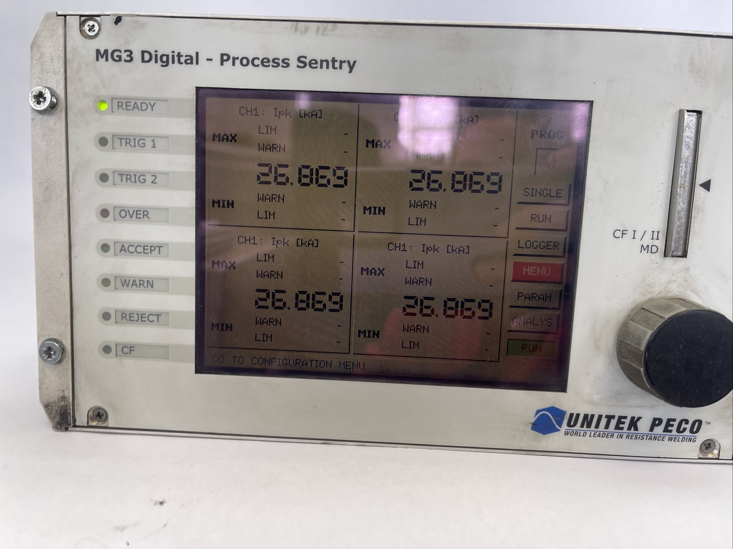 UNITEK MIYACHI MG3M-W1 MG3 DIGITAL PROCESS SENTRY 120VAC UNITEK PECO WORLD LEAD