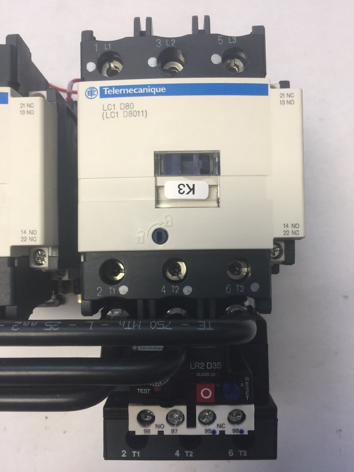 TELEMECANIQUE LC1 D80 REVERSING CONTACTOR LR2 D35 OVERLOAD LR2 D3559 LX1 D6 G7