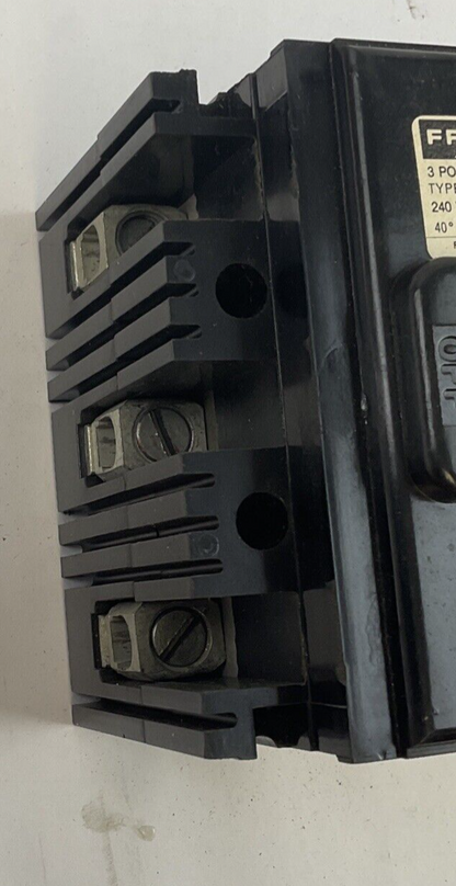 FEDERAL PACIFIC NE234090 CIRCUIT BREAKER 3POLE 90A 240VAC 125/250VDC
