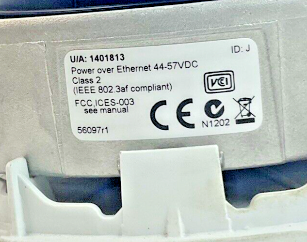 AXIS 0612-001-03 SURVEILLANCE SECURITY CAMERA 44-57VDC CLASS2 P3214-V