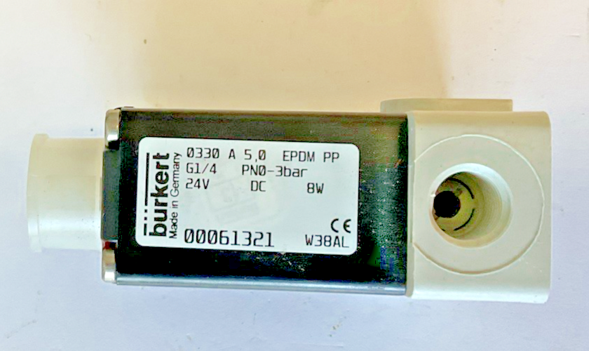 BURKERT 0330 A 5.0 SOLENIOD VALVE 3BAR  24VDC 8W