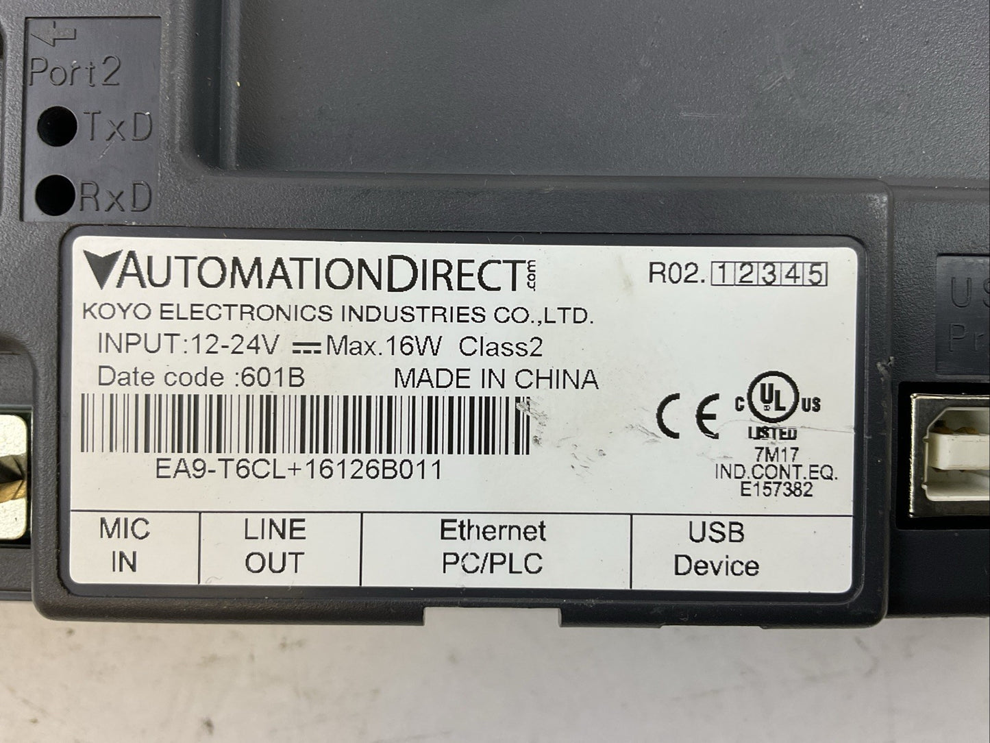 AUTOMATIONDIRECT EA9-T6CL 12-24VDC OPERATOR INTERFACE