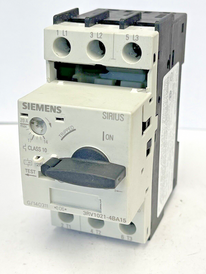 SIEMENS - 3RV1021-4BA15 - CIRCUIT BREAKER / MOTOR PROTECTOR