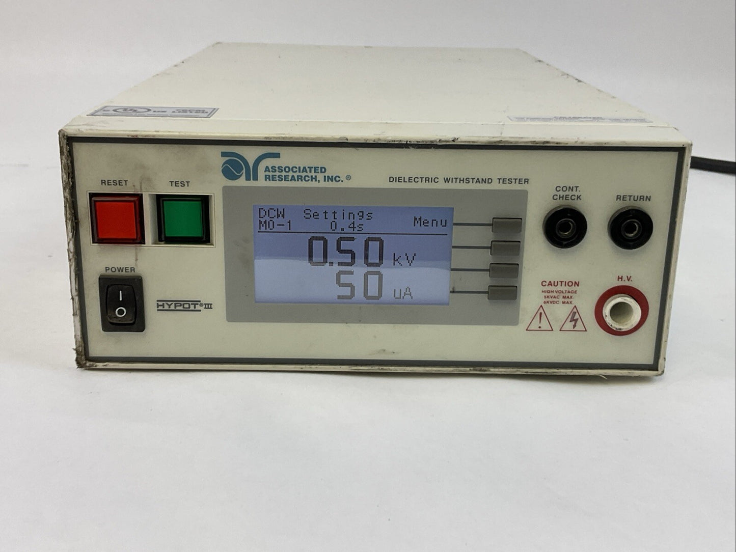 ASSOCIATED RESEARCH 3765 VER 1.04 DIELECTRIC WITHSTAND TESTER 115/230VAC