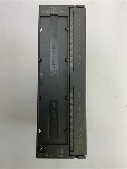 SIEMENS 1P 6ES7 321-1FH00-0AA0 16 DIGITAL INPUT 120/230VAC