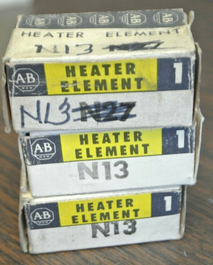 LOT of 3 / ALLEN-BRADLEY N13 OVERLOAD HEATER ELEMENT