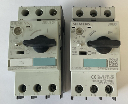 SIEMENS 3RV1021-0KA10,3RV1021-1KA10 MOTOR CONTROL 600V****LOTOF2***